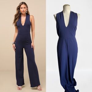 Elegant Navy Blue Jumpsuit